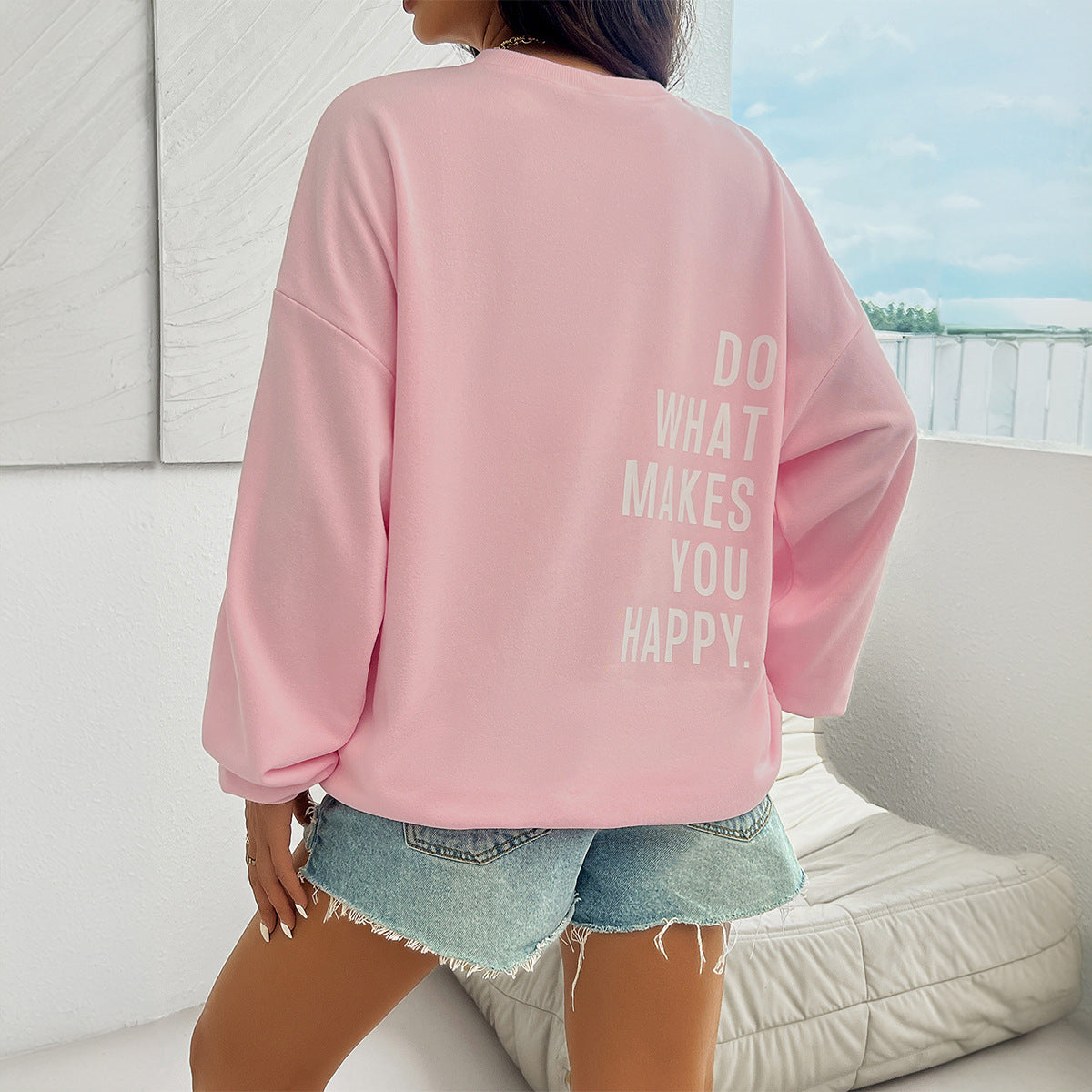 AURELLE  Loose Long-Sleeve Sweater 