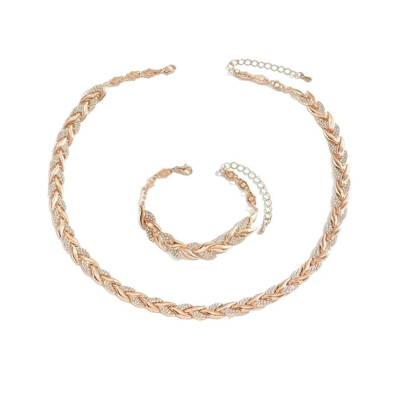 Elegant Glass Rhinestone Fish Tail Set