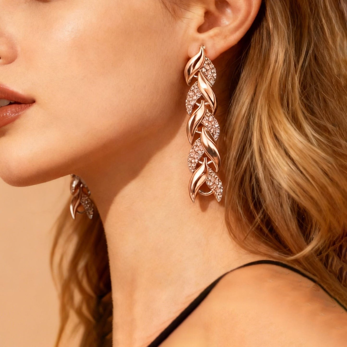 Elegant Glass Rhinestone Fish Tail Set
