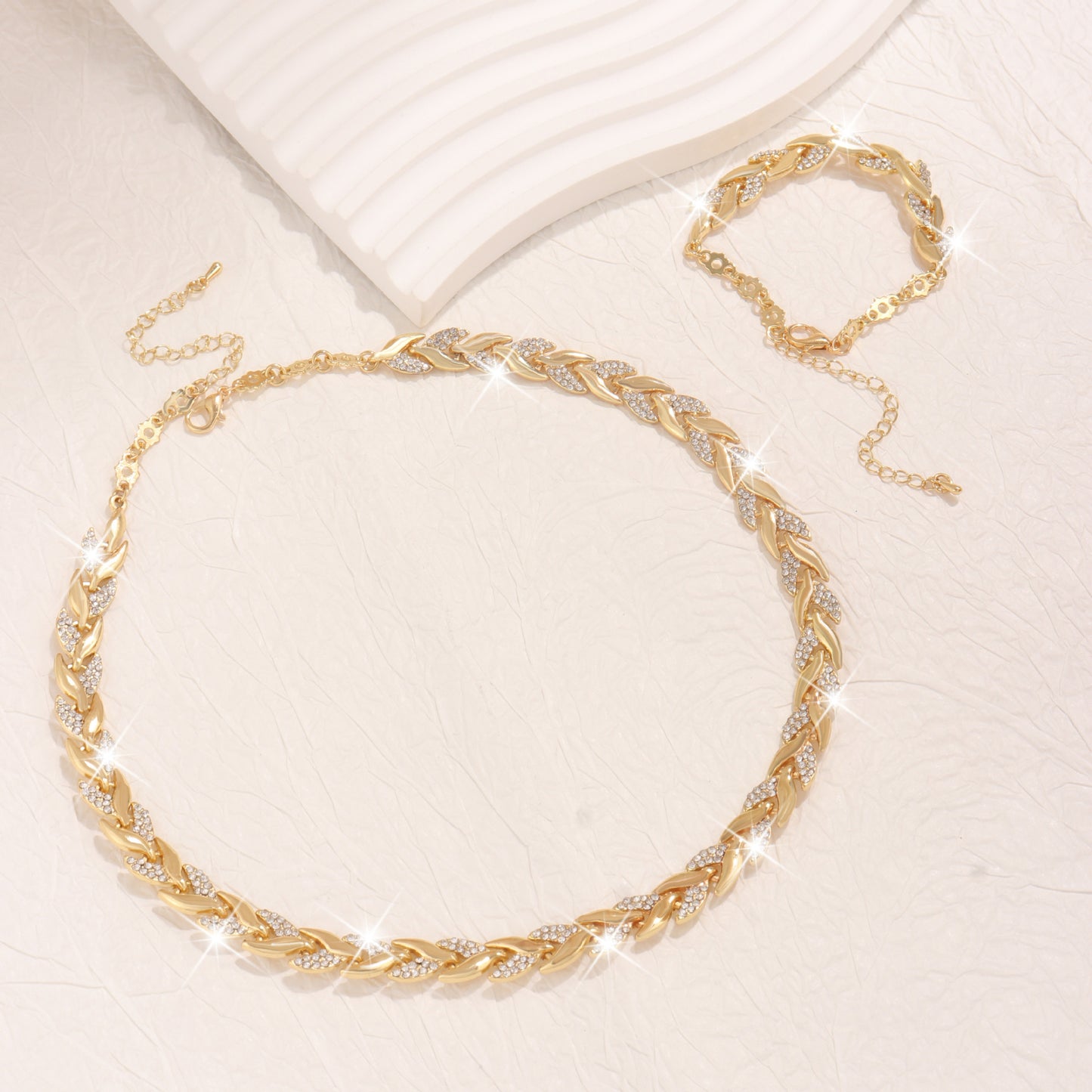 Elegant Glass Rhinestone Fish Tail Set