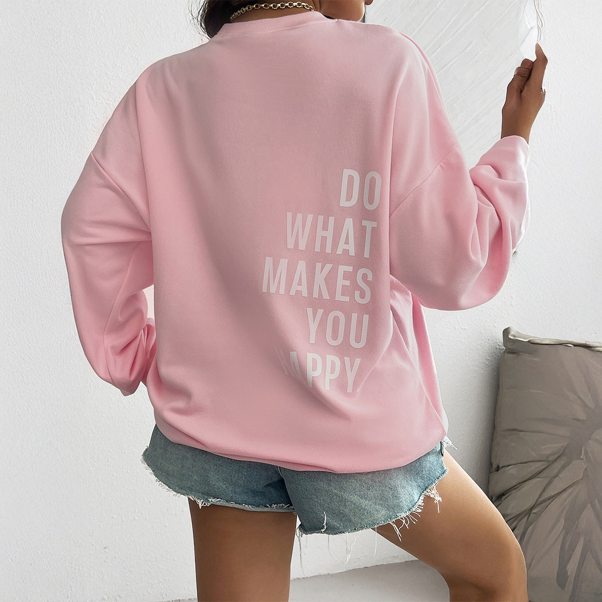 AURELLE  Loose Long-Sleeve Sweater 